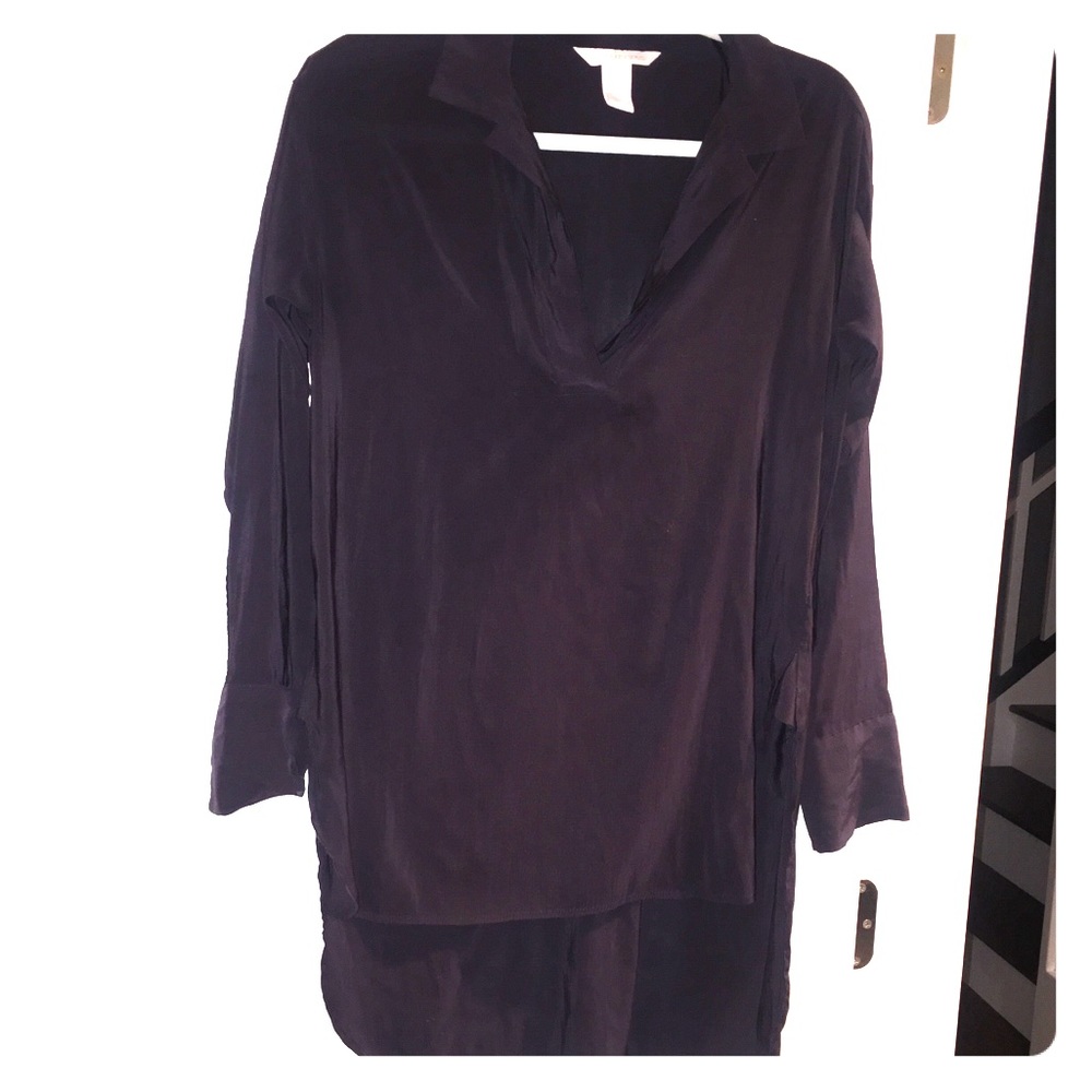 Silk long sleeve shirt